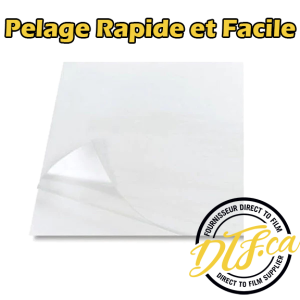 Feuilles DTF Pelage Rapide et Facile 13″ x 19″ – Paquet de 100 feuilles
