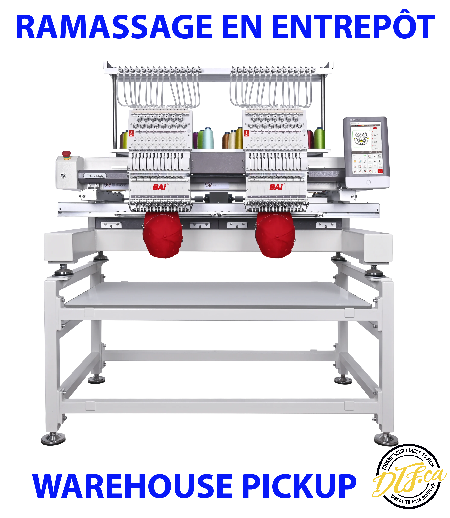 The Vision 2 Head Embroidery Machine - Warehouse Pickup 1 BAi Vision 2 Head Embroidery Machine Warehouse Pickup Canada