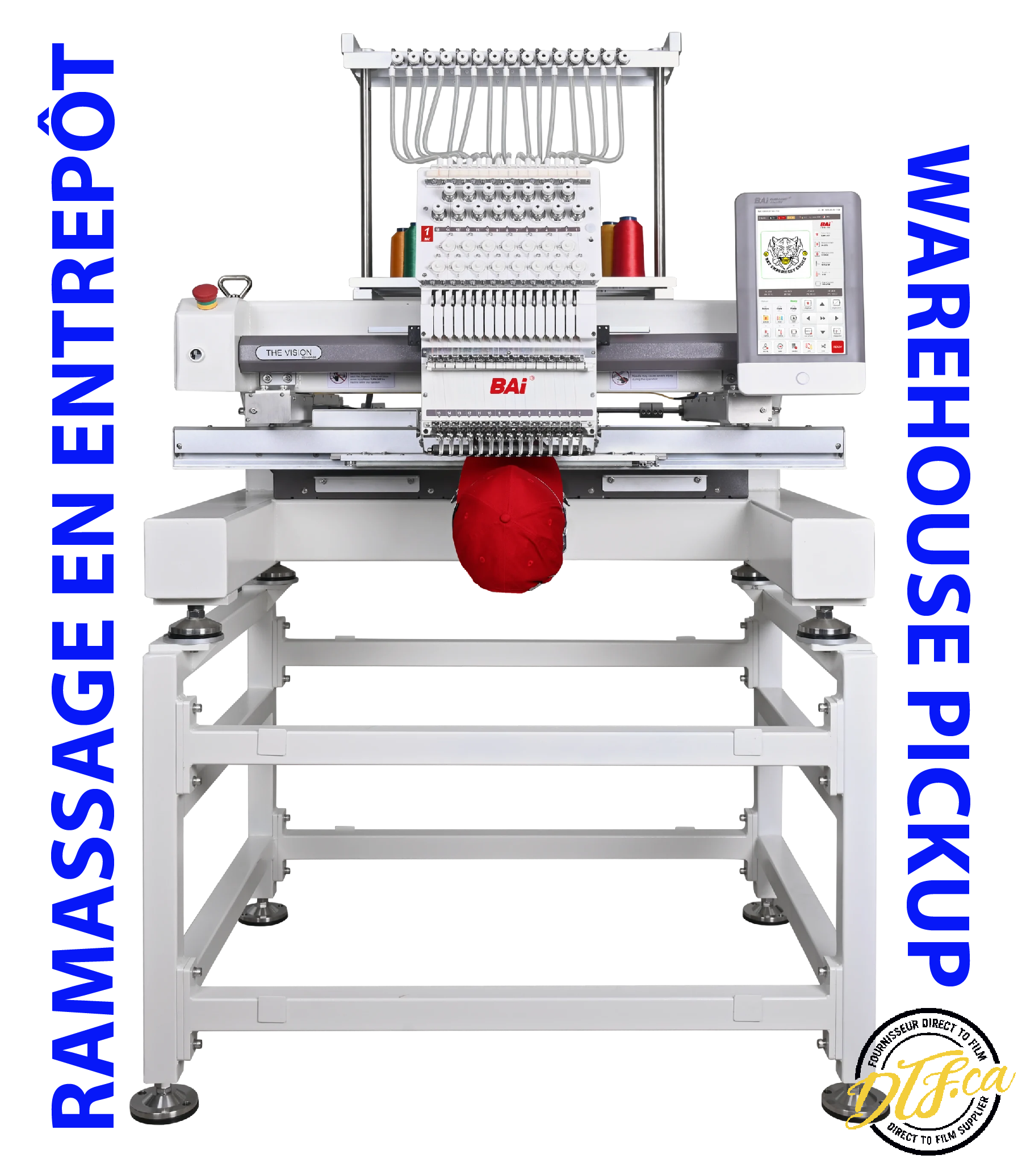 The Vision: Machine à broder à tête unique - Ramassage en entrepôt 1 BAi The Vision Single Head Embroidery Machine Warehouse Pickup Canada | The Vision: Machine à broder à tête unique