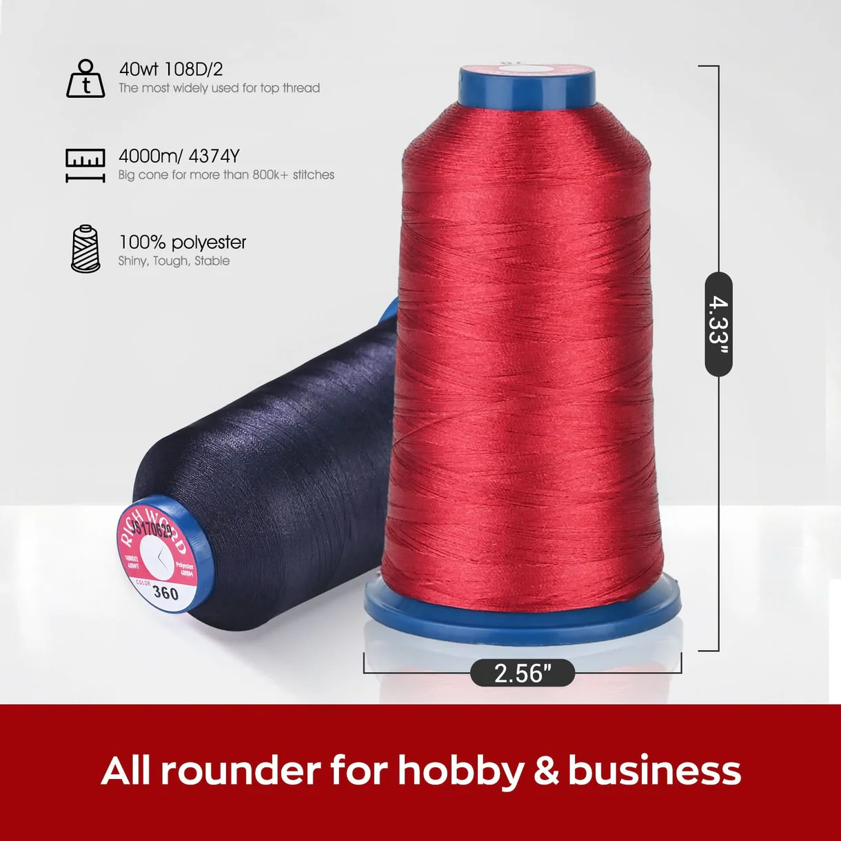Richword Embroidery Thread Box – 100 Colors 3 Richword Embroidery Thread Box – 100 Colors - Image 3