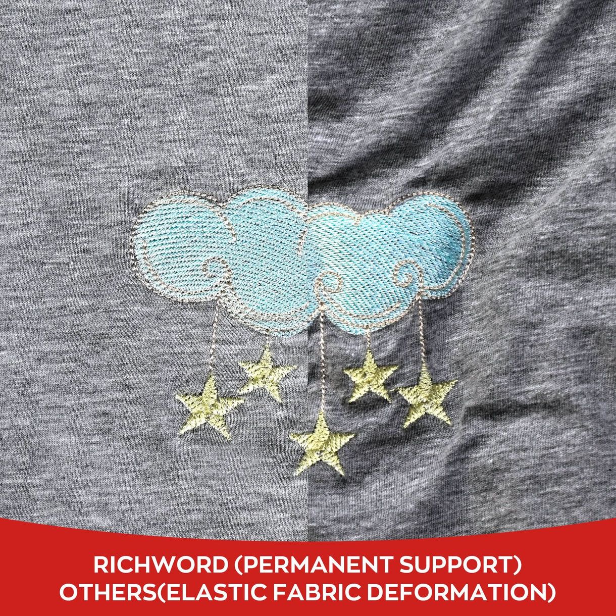 Richword Cut Away Embroidery Stabilizer – Rolls & Pre-Cut Sheets 9 Detailed embroidery supported by cut away stabilizer