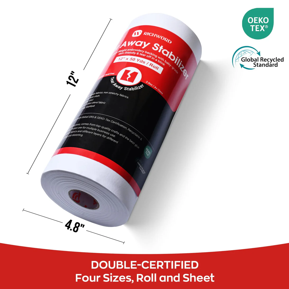 Richword Tear Away Embroidery Stabilizer – Rolls & Pre-Cut Sheets 4 Richword Tear Away Embroidery Stabilizer – Rolls & Pre-Cut Sheets - Image 4